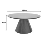Tavolinë kafeje Donda pakoworld mdf-metal në nuancë të zezë D80x40cm