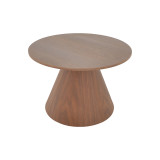 Tavolinë kafeje Donda pakoworld mdf-metal në nuancë arrë D60x46cm