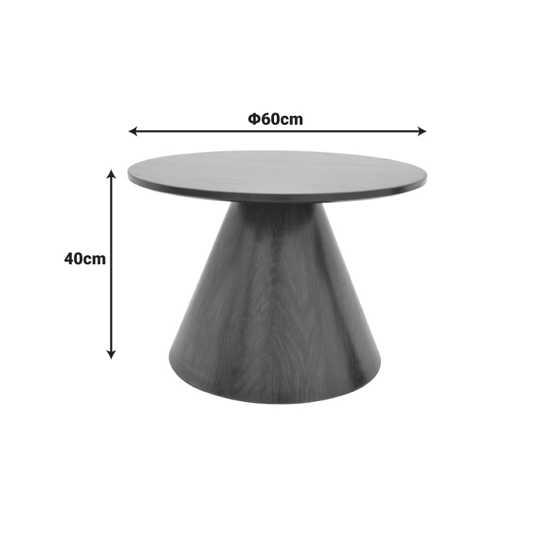 Tavolinë kafeje Donda pakoworld mdf-metal në nuancë arrë D60x46cm