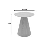 Tavolinë anësore Donda pakoworld mdf-metal SONOMA D45x46cm