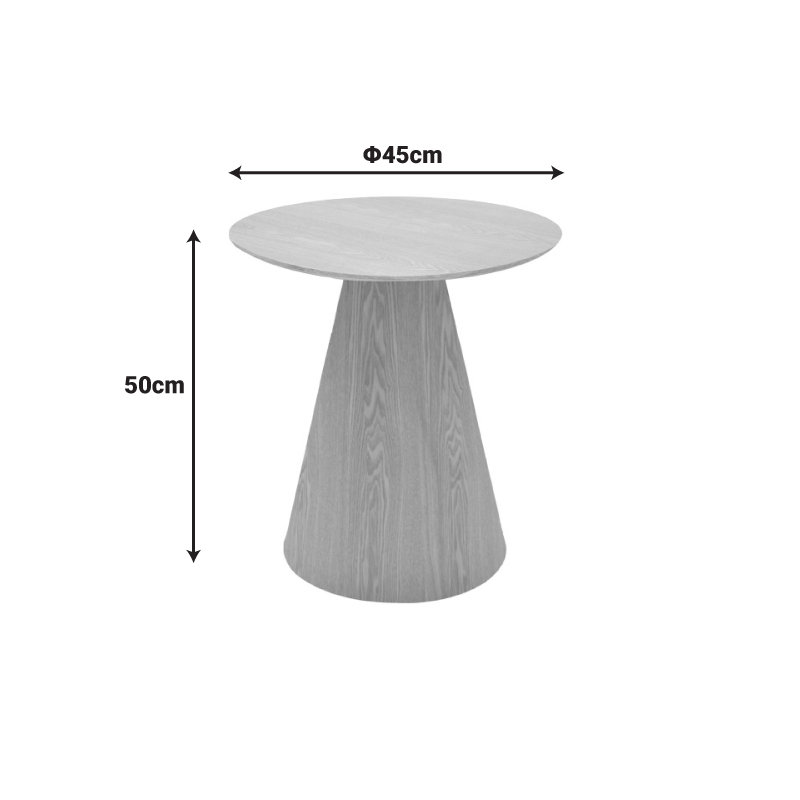 Tavolinë anësore Donda pakoworld mdf-metal SONOMA D45x46cm