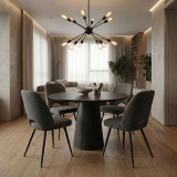 Tavolinë Donda pakoworld mdf e zezë D100x76cm
