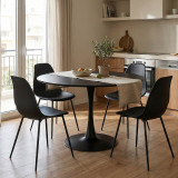 Tavolinë Balou pakoworld mdf në të zezë D120x73cm