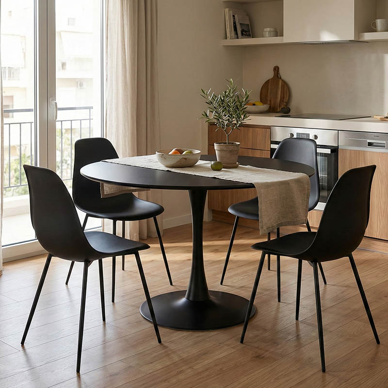 Tavolinë Balou pakoworld mdf në të zezë D120x73cm