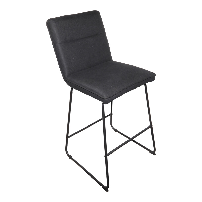 Karrige bari Essential pakoworld pëlhurë e zezë-këmbë metalike e zezë 53x64.5x107cm