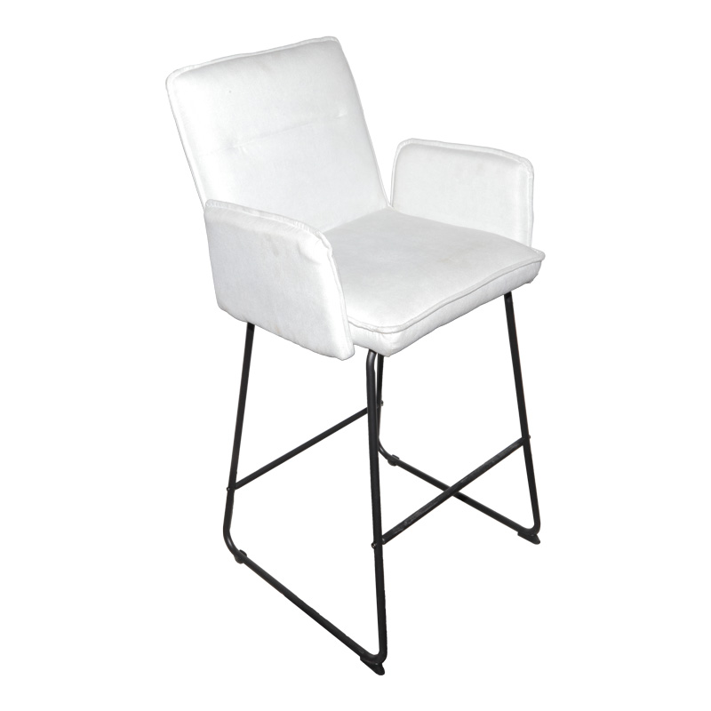 Karrige bari Essential pakoworld pëlhurë e bardhë-këmbë metalike e zezë 57x64.5x107cm