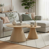 Set tavolinash kafeje Donda pakoworld mdf metal 2 copë SONOMA