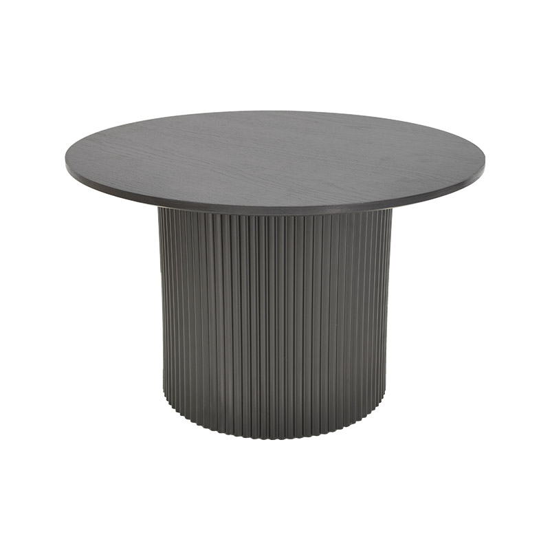 Set tavolinash kafeje Dovel pakoworld mdf-metal 2 copë të zeza