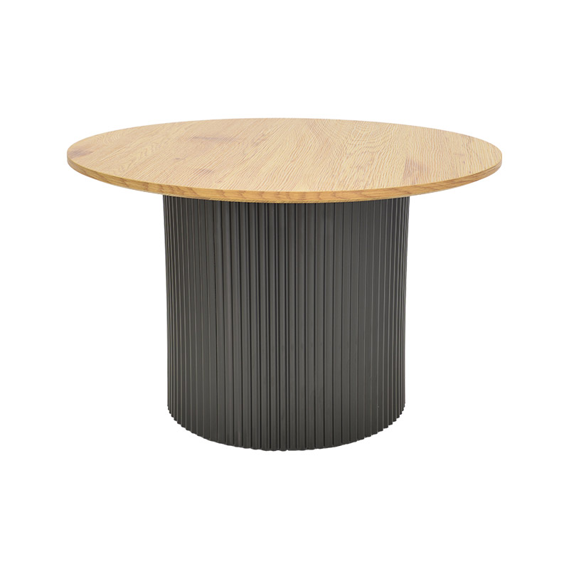 Set tavolinash kafeje Dovel pakoworld mdf prej 2 copësh SONOMA-metal i zi