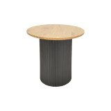 Set tavolinash kafeje Dovel pakoworld mdf prej 2 copësh SONOMA-metal i zi