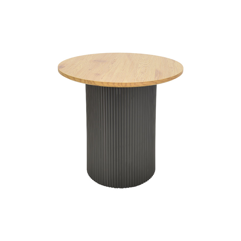 Set tavolinash kafeje Dovel pakoworld mdf prej 2 copësh SONOMA-metal i zi