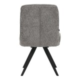 Karrige rrotulluese Novo pakoworld pëlhurë bukle gri këmbë metalike të zeza 65.5x50x90cm