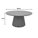Tavolinë kafeje Franzel pakoworld mdf walnut D80x40cm