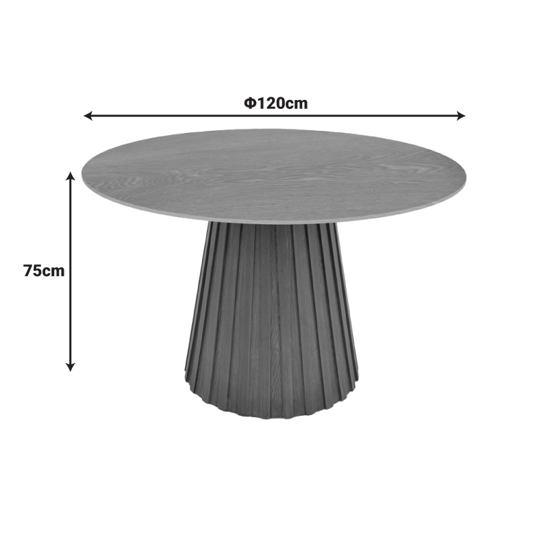 Tavolinë ngrënieje Franzel pakoworld mdf walnut D120x75cm