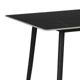 Tavolinë Gustas pakoworld mermer i zi guri i sinterizuar-metal i zi 120x80x76cm