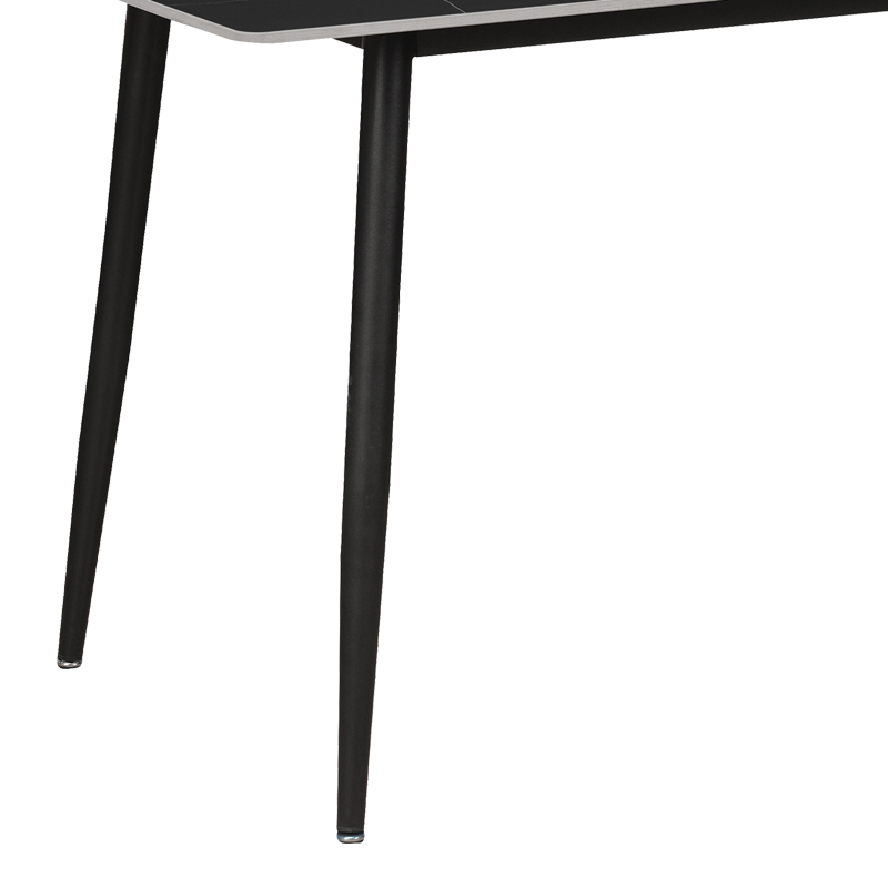 Tavolinë Gustas pakoworld mermer i zi guri i sinterizuar-metal i zi 120x80x76cm