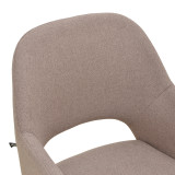 Fotel Verta pakoworld pëlhurë beige-metal i zi 59x58x87cm