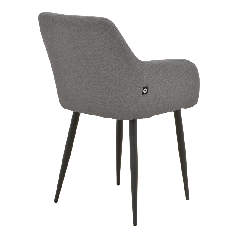 Fotel Telia pakoworld pëlhurë antracit-metal i zi 60x54x85cm