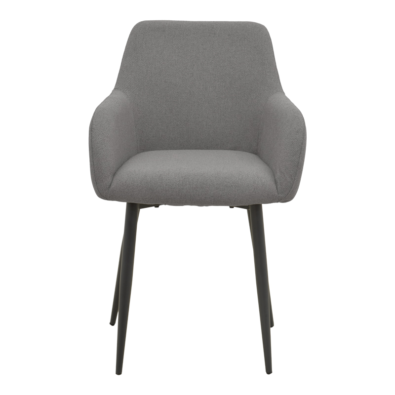 Fotel Telia pakoworld pëlhurë antracit-metal i zi 60x54x85cm