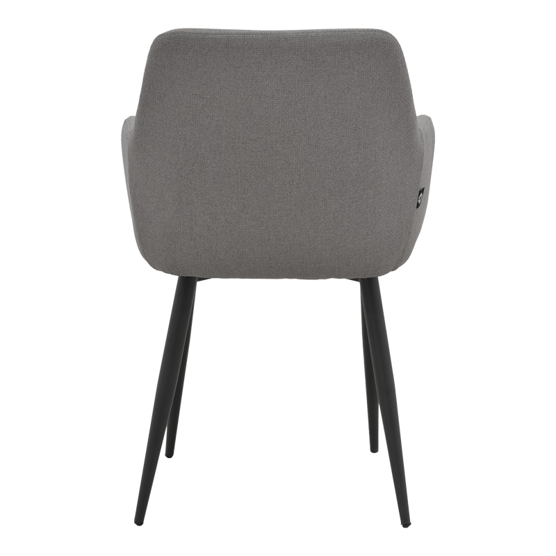 Fotel Telia pakoworld pëlhurë antracit-metal i zi 60x54x85cm