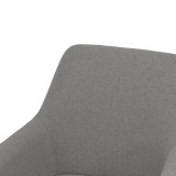 Fotel Telia pakoworld pëlhurë antracit-metal i zi 60x54x85cm