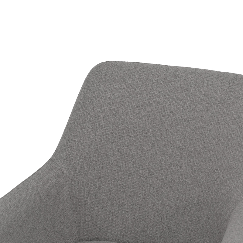 Fotel Telia pakoworld pëlhurë antracit-metal i zi 60x54x85cm