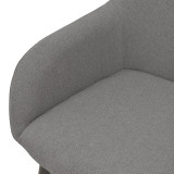 Fotel Telia pakoworld pëlhurë antracit-metal i zi 60x54x85cm