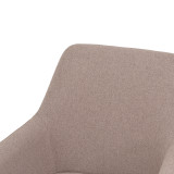 Fotel Telia pakoworld pëlhurë beige-metal i zi 60x54x85cm