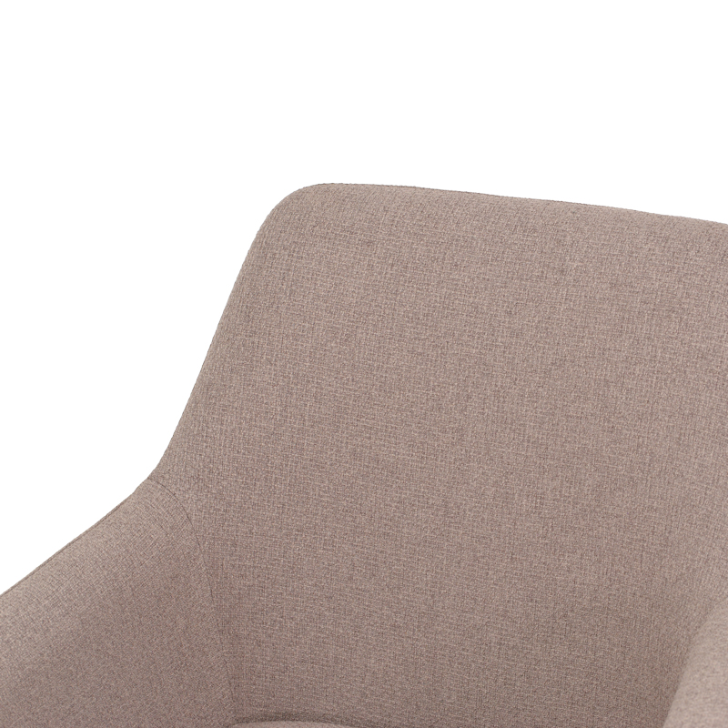 Fotel Telia pakoworld pëlhurë beige-metal i zi 60x54x85cm