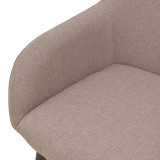 Fotel Telia pakoworld pëlhurë beige-metal i zi 60x54x85cm