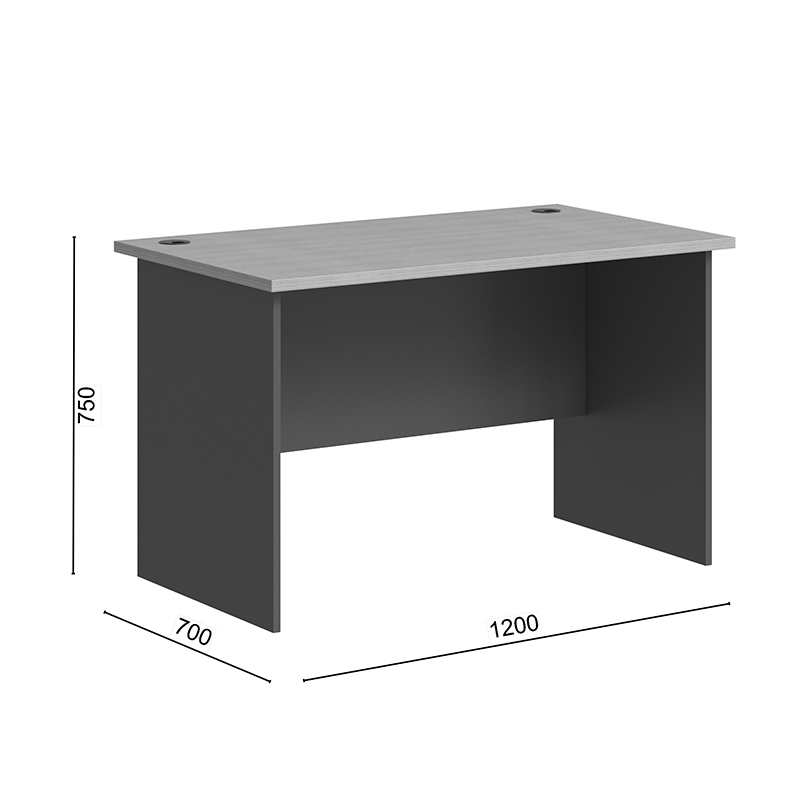 Tavolinë zyre profesionale Fesialo pakoworld natyrale-antracit 120x70x75cm
