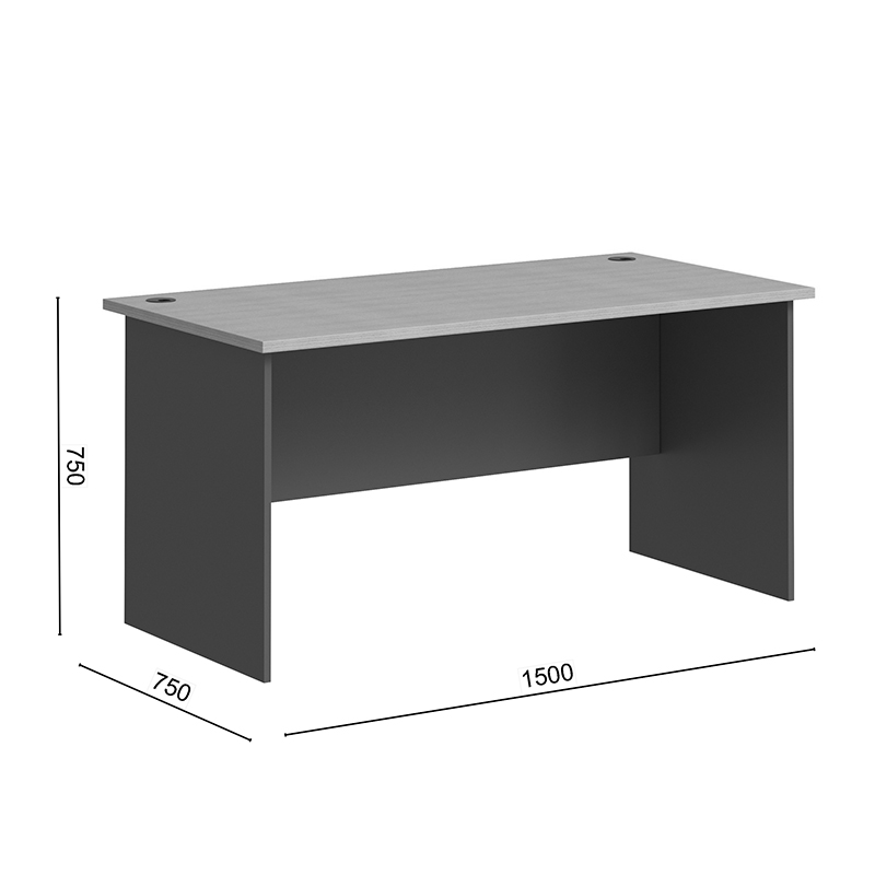 Tavolinë zyre profesionale Fesialo pakoworld natyrale-antracit 150x75x75cm