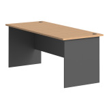Tavolinë zyre profesionale Fesialo pakoworld natyrale-antracit 180x75x75cm
