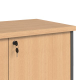 Komodinë e ulët profesionale Fesialo pakoworld në ngjyrë natyrale-antracit 80x41x80cm
