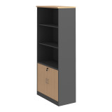 Raft librash profesional Fesialo pakoworld natyrale-antracit 80x40x180cm