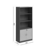 Raft librash profesional Fesialo pakoworld natyrale-antracit 80x40x180cm