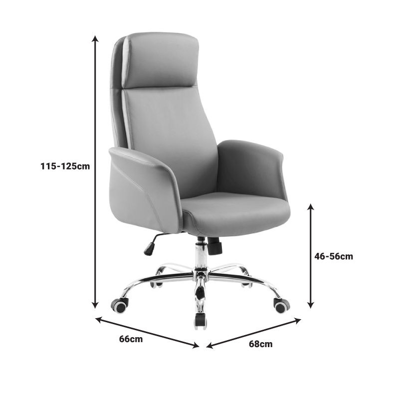 Karrige zyre menaxheri Derjio pakoworld pu kafe 68x66x115cm