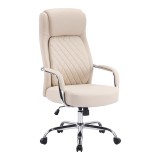 Karrige zyre menaxheri Rianda pakoworld pu bezhë 70x6x116-124cm