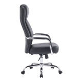 Karrige zyre menaxheri Rianda pakoworld pu e zezë 70x6x116-124cm