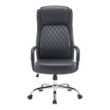 Karrige zyre menaxheri Rianda pakoworld pu e zezë 70x6x116-124cm