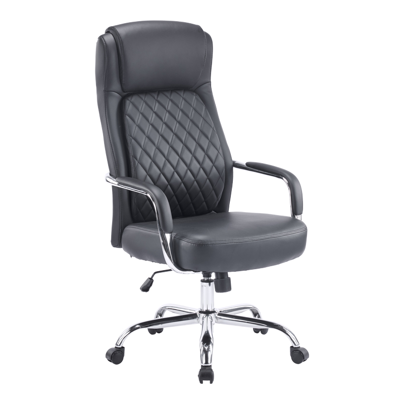 Karrige zyre menaxheri Rianda pakoworld pu e zezë 70x6x116-124cm