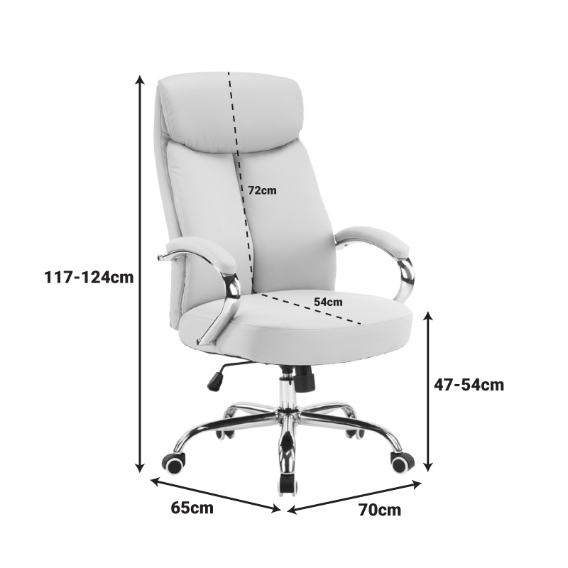 Karrige zyre menaxheri Venza pakoworld pu bezhë 70x65x117-124cm