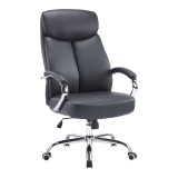 Karrige zyre menaxheri Venza pakoworld pu e zezë 70x65x117-124cm