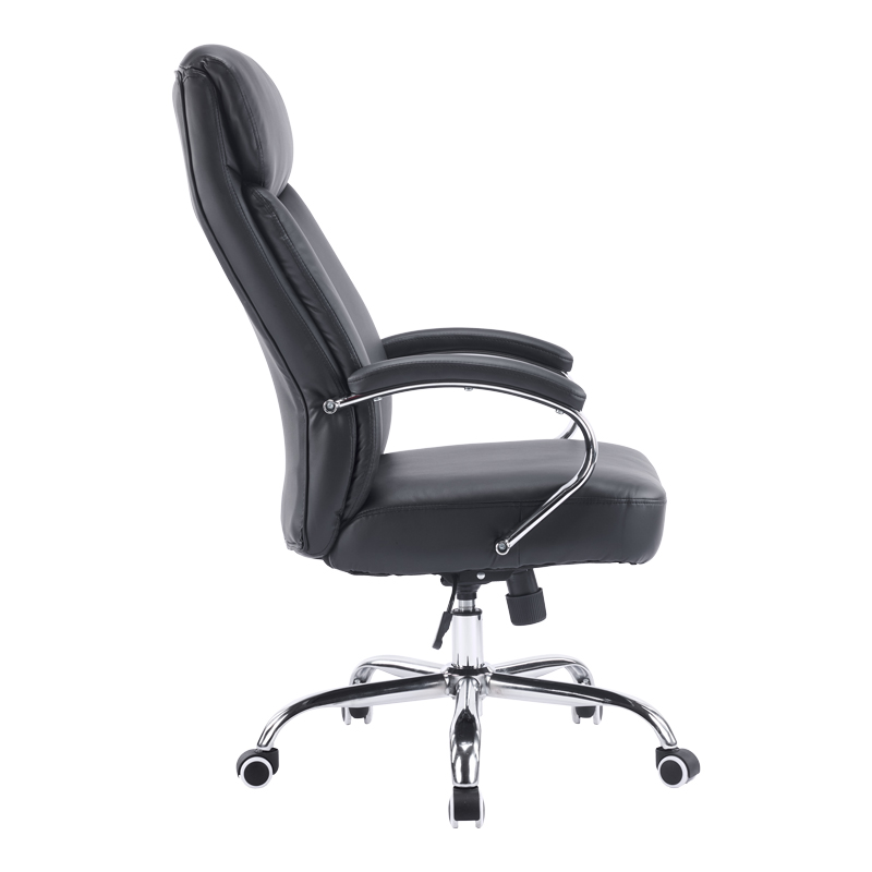 Karrige zyre menaxheri Venza pakoworld pu e zezë 70x65x117-124cm