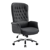 Karrige zyre menaxheri Kaline pakoworld pu e zezë 69x79x115-123cm