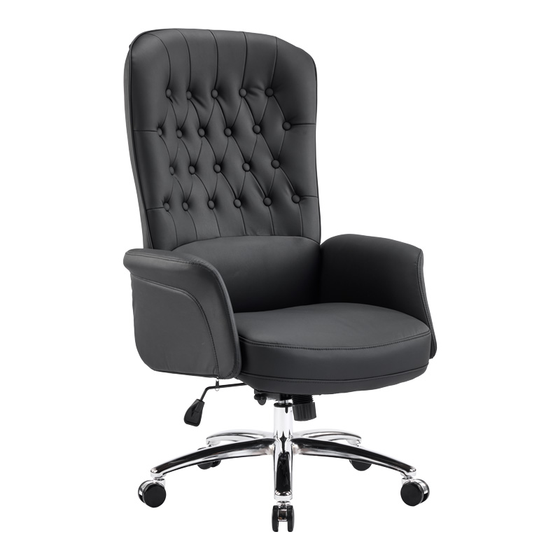 Karrige zyre menaxheri Kaline pakoworld pu e zezë 69x79x115-123cm