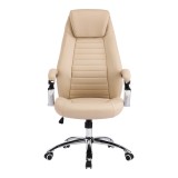 Karrige menaxheri Sonar pakoworld bezhë pu 61x57x120-128cm