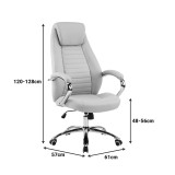 Karrige menaxheri Sonar pakoworld bezhë pu 61x57x120-128cm