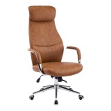 Karrige zyre menaxheri Ferka pakoworld pu kafe 64x71x120-128cm