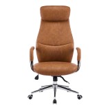 Karrige zyre menaxheri Ferka pakoworld pu kafe 64x71x120-128cm
